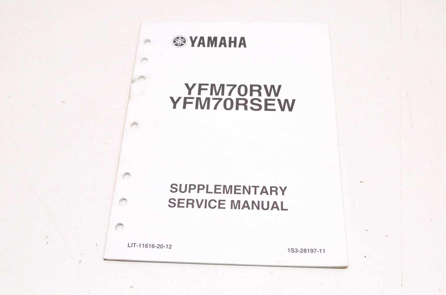 OEM Yamaha LIT-11616-20-12 YFM70RW RSEW Service Manual Supplement NOS