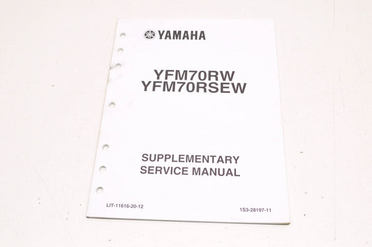 OEM Yamaha LIT-11616-20-12 YFM70RW RSEW Service Manual Supplement NOS
