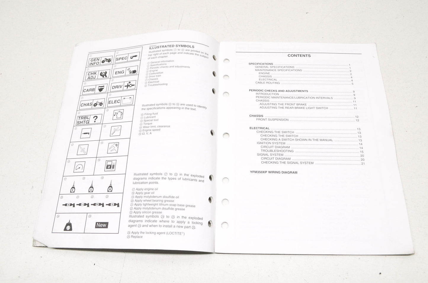 OEM Yamaha LIT-11616-15-09 YFM350XP-S Service Manual Supplement