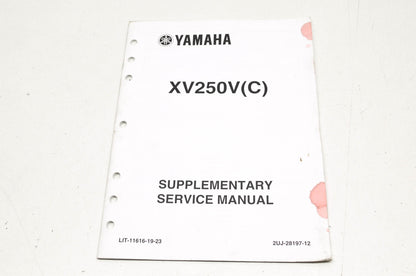 OEM Yamaha LIT-11616-19-23 XV250V/VC Service Manual Supplement
