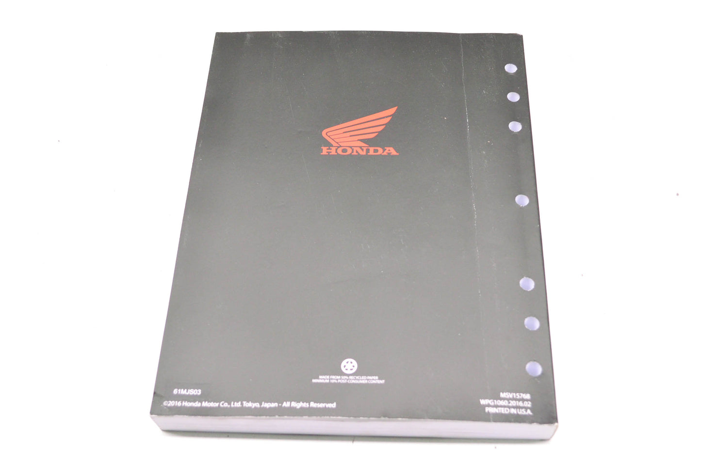 OEM Honda 61MJS03, WPG1060.2016.02 2015-2018 NC700JD Service Manual NOS