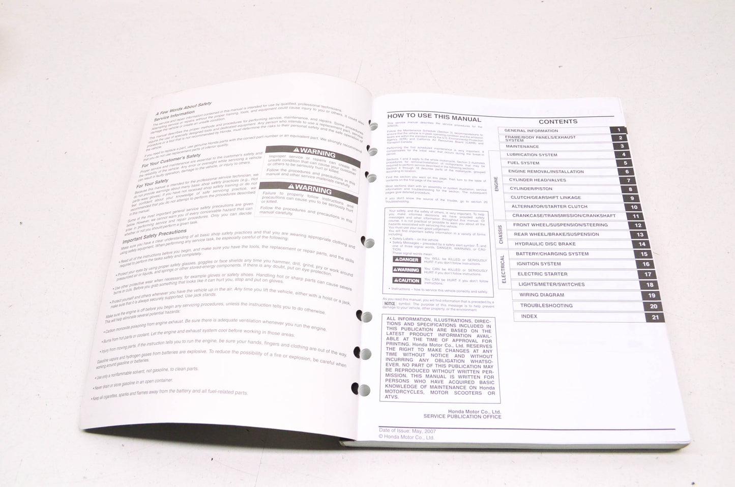 OEM Honda 2008-2017 XR650L Service Manual