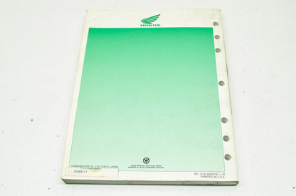 OEM Honda 61MN111 1988-2000 XR600R Service Manual