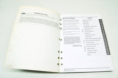 OEM Honda 61MN111 1988-2000 XR600R Service Manual