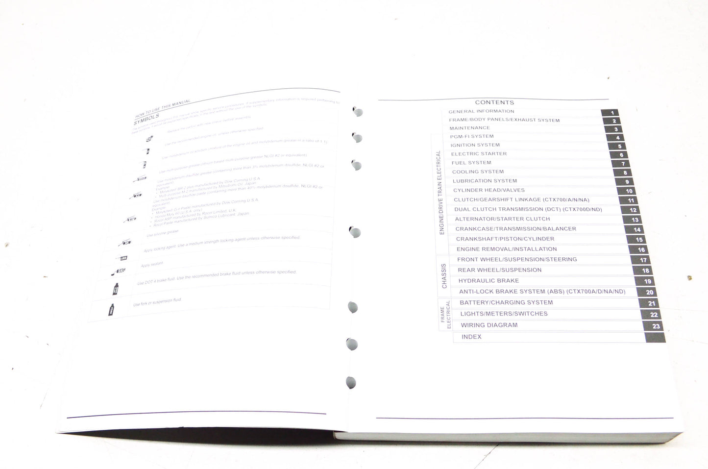 OEM Honda 2014-2016 CTX700 Service Manual