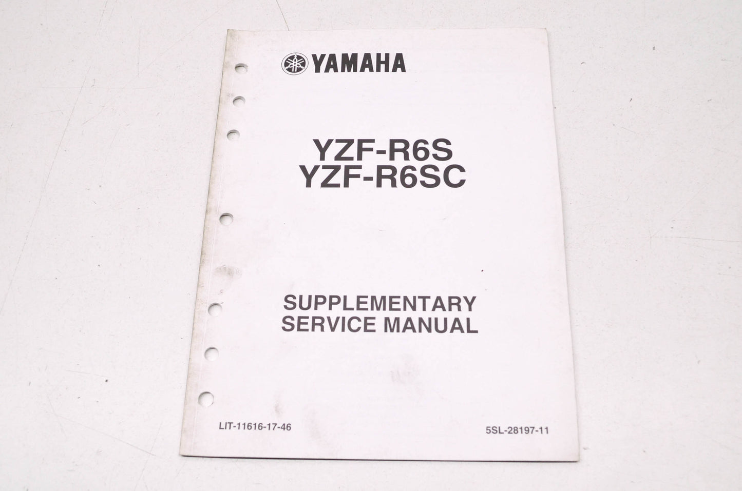 OEM Yamaha LIT-11616-17-46 Service Manual Supplement YZF-R6S(C)