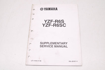 OEM Yamaha LIT-11616-17-46 Service Manual Supplement YZF-R6S(C)
