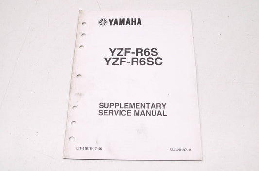 OEM Yamaha LIT-11616-17-46 Service Manual Supplement YZF-R6S(C)