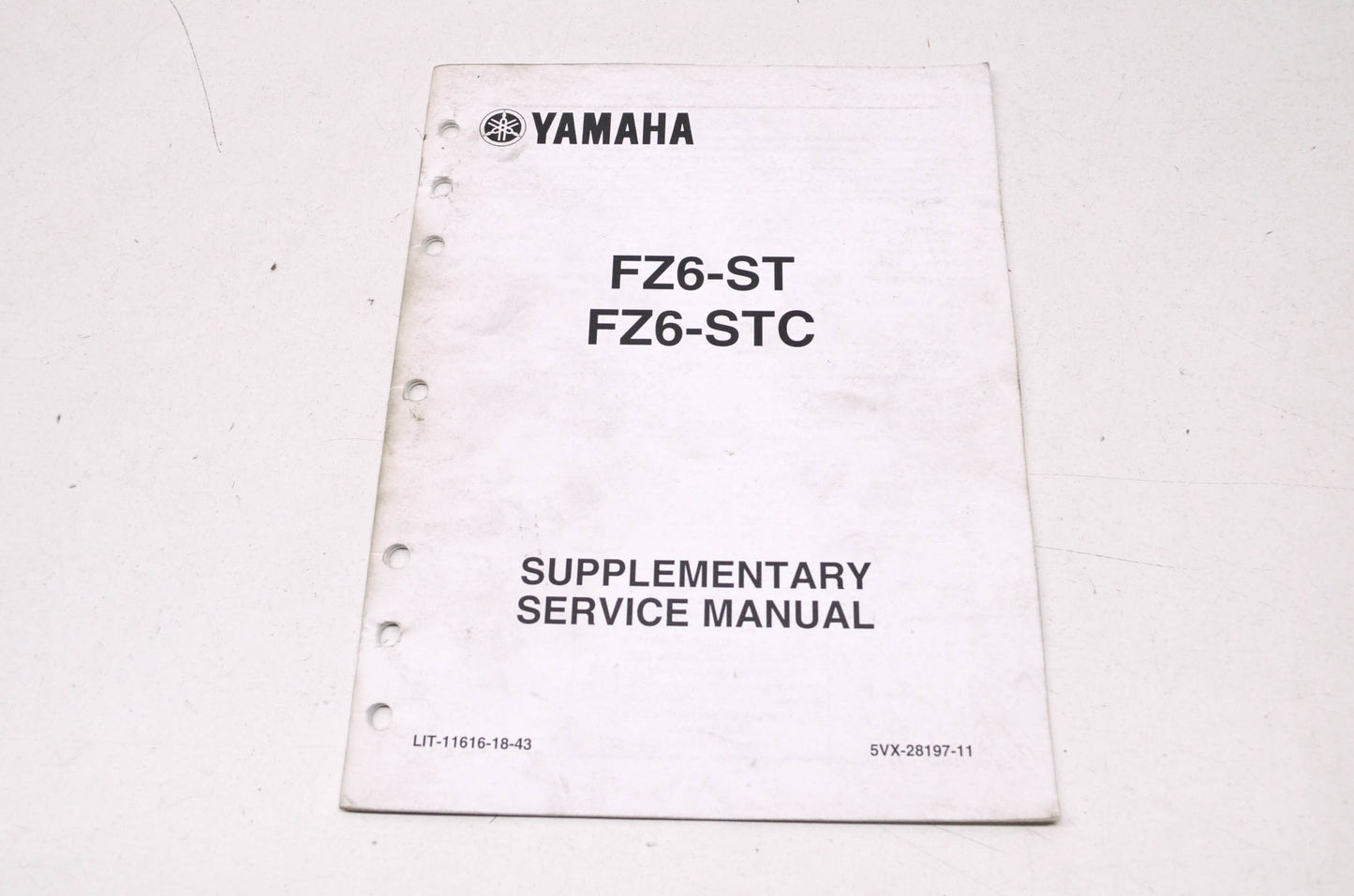 OEM Yamaha LIT-11616-18-43 FZ6ST(C) Service Manual Supplement
