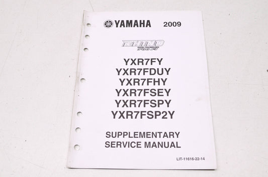 OEM Yamaha LIT-11616-22-14 Service Manual 09 YXR7FY/FDUY/FSPY/F