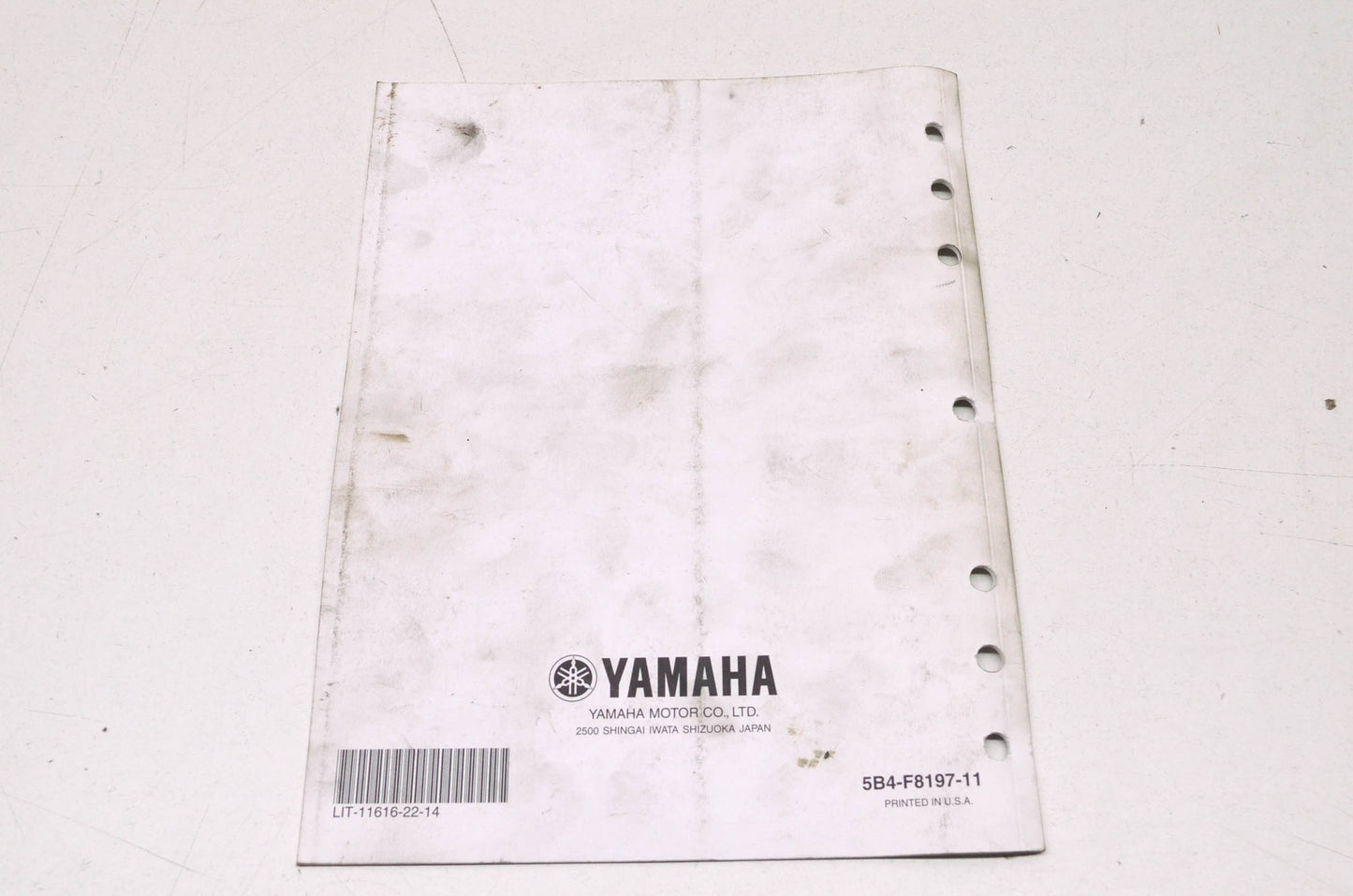 OEM Yamaha LIT-11616-22-14 Service Manual 09 YXR7FY/FDUY/FSPY/F