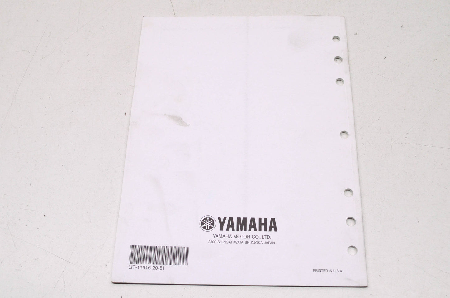 OEM Yamaha LIT-11616-20-51 YXR66FW/FSPW Service Manual Supplement