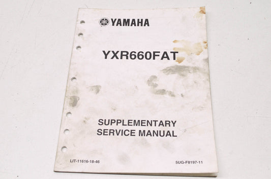 OEM Yamaha LIT-11616-18-46 YXR660FAT Service Manual Supplement
