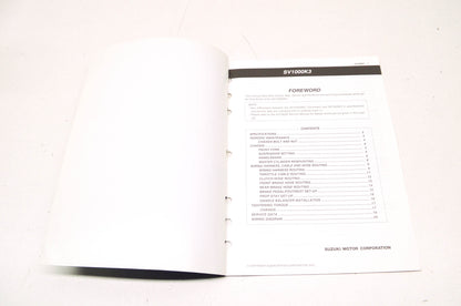 OEM Suzuki SV1000 Supplementary Service Manual