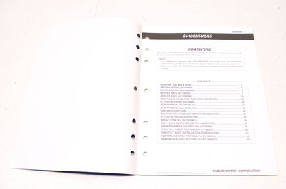 OEM Suzuki 99501-39560-03E SV1000/S Supplementary Service Manual
