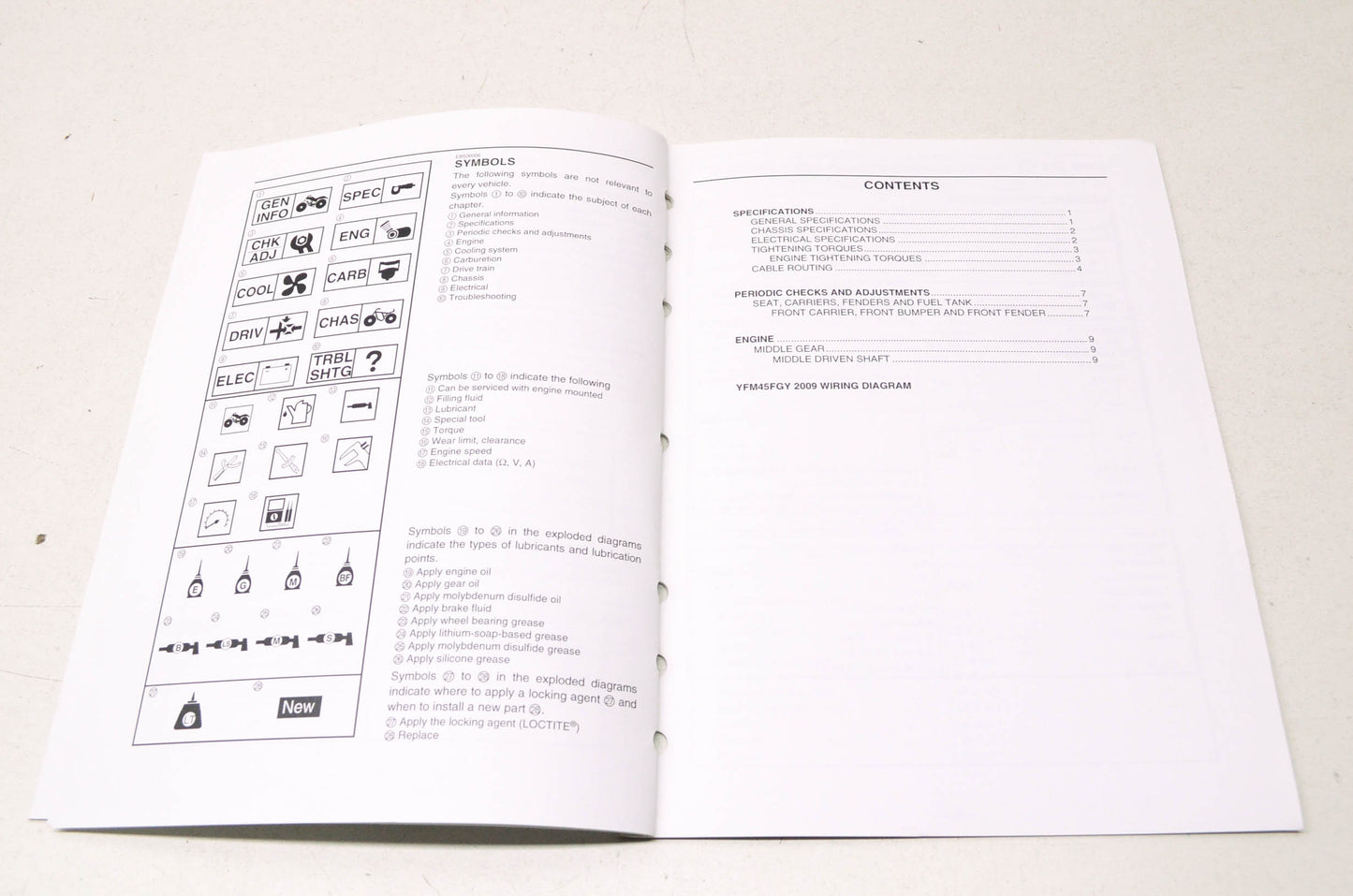 OEM Yamaha LIT-11616-22-47 YFM45FGY Service Manual Supplement NOS