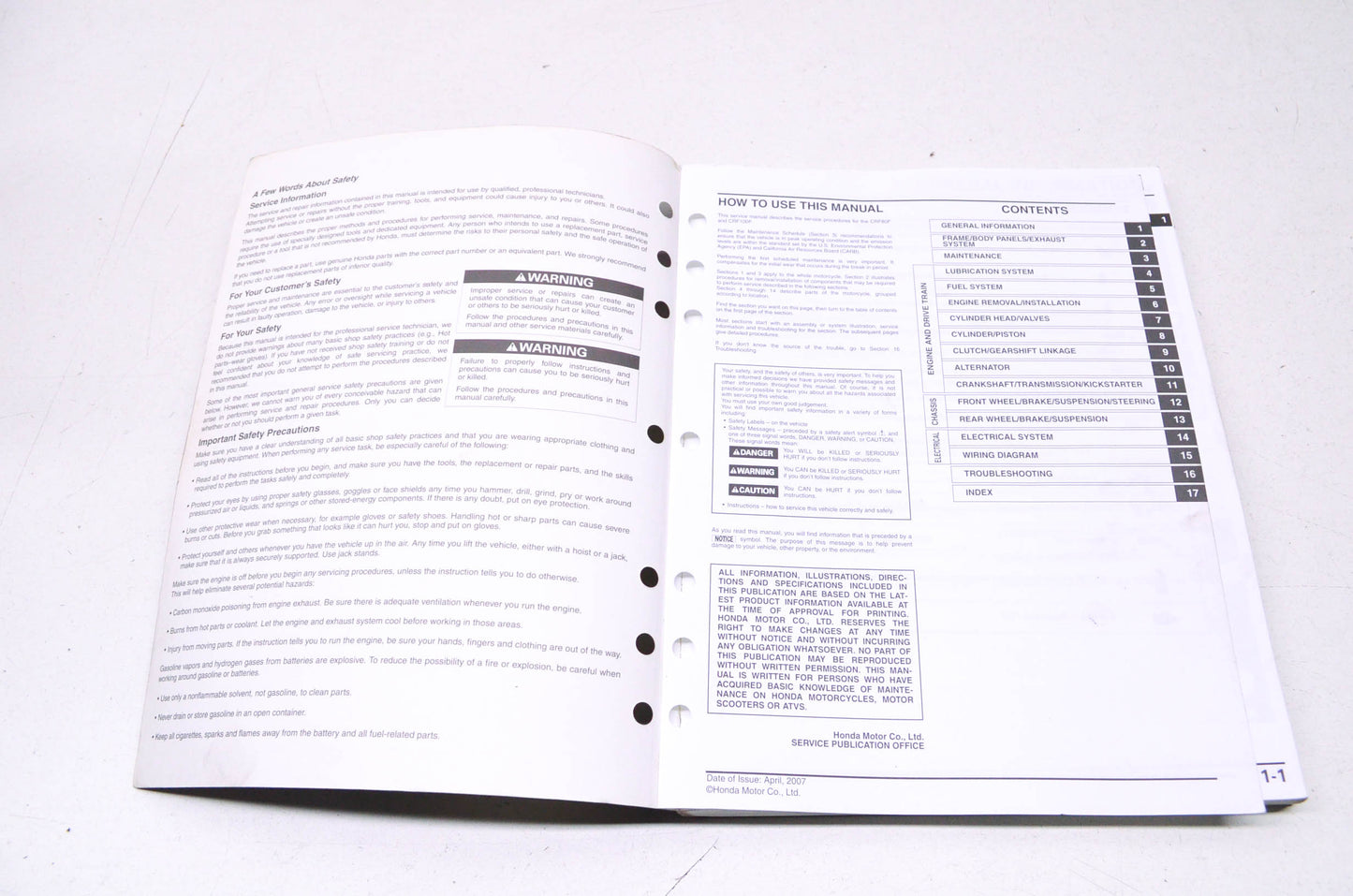 OEM Honda 61KSJ08 Service Manual CRF80F SM04-13