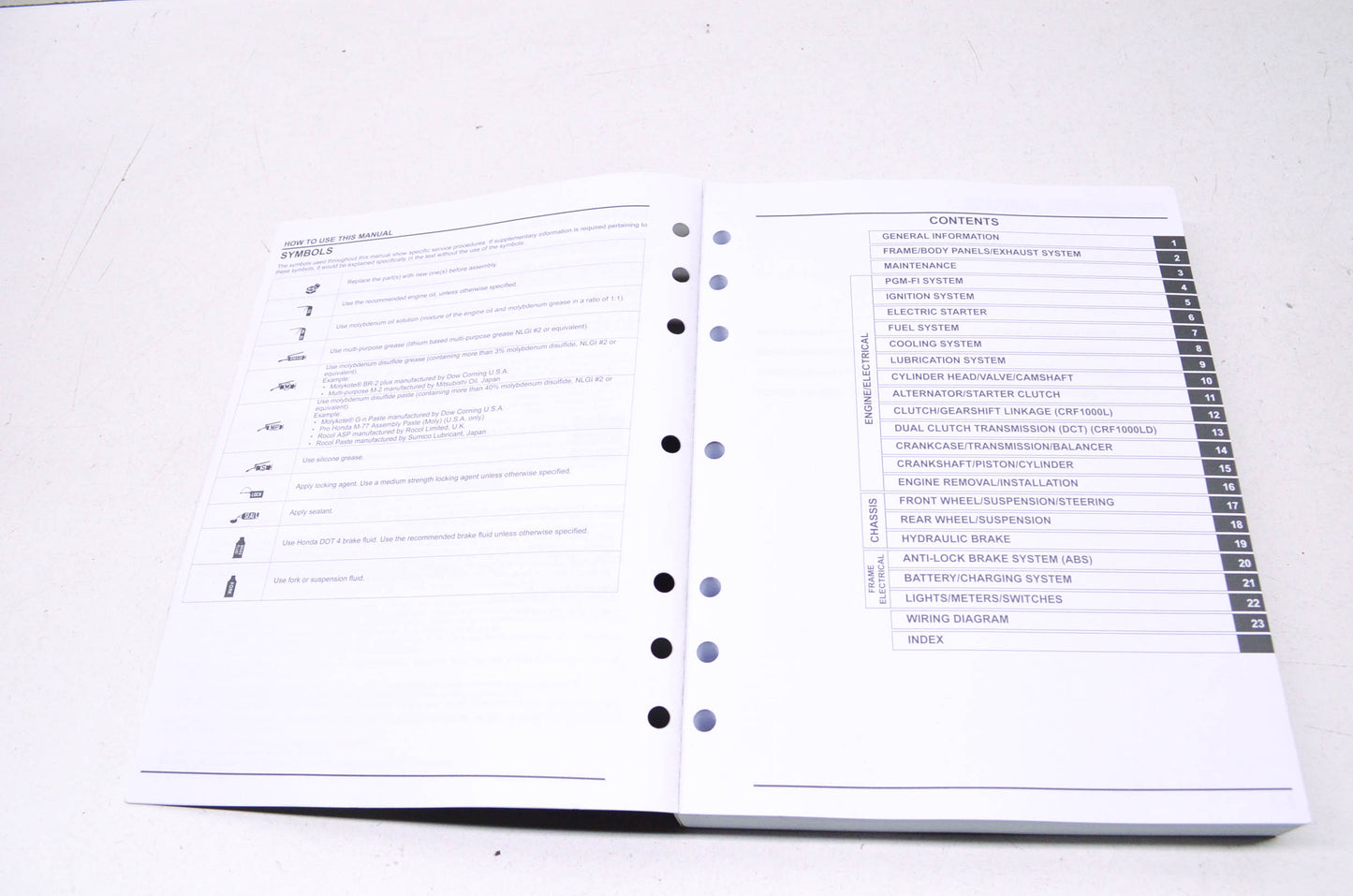 New OEM Honda 2016 CRF1000L/LD Service Manual NOS