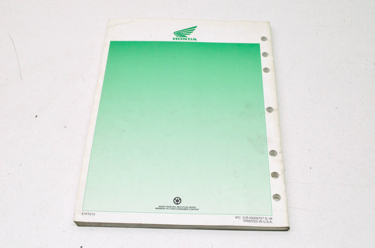 OEM Honda 61KT010 Service Manual 98 XR200R