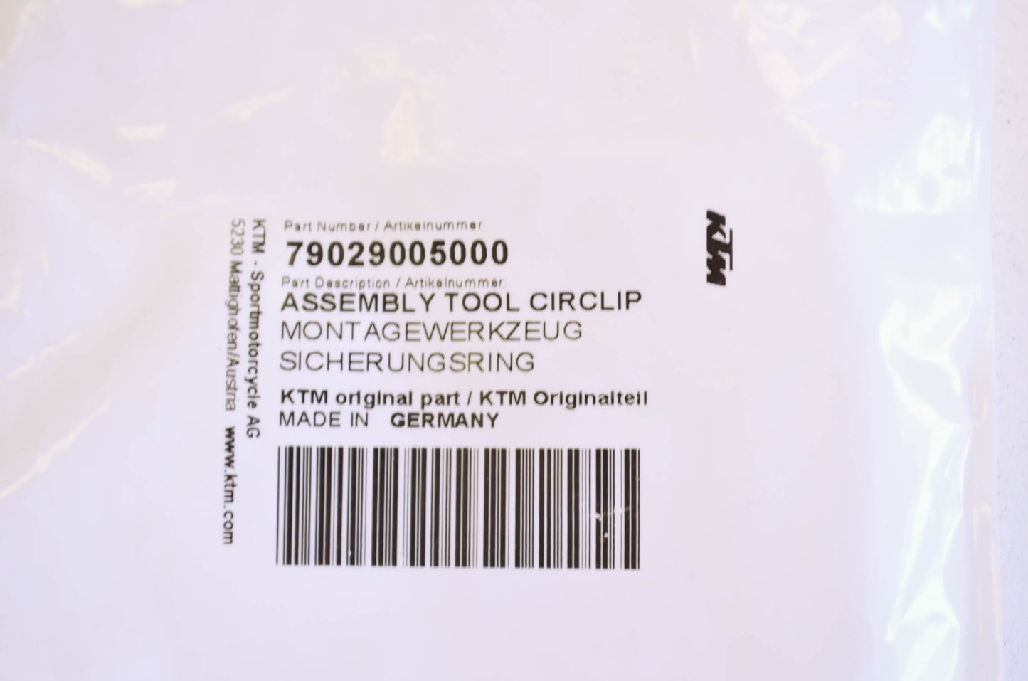 New OEM KTM Assembly Tool Circlip Kit NOS