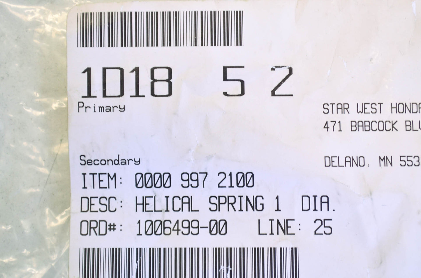 New OEM STIHL Helical Spring QTY 2 NOS