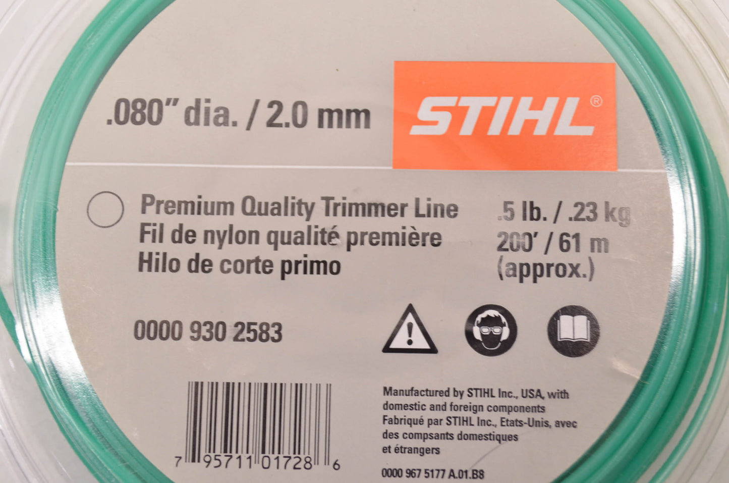 New OEM STIHL Trimmer Line .080' Diameter/2.0mm NOS