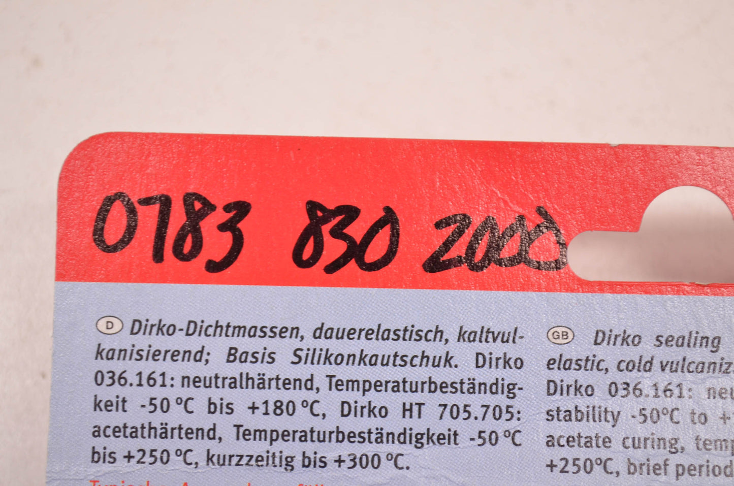 Dirko Crankcase Sealant Kit NOS
