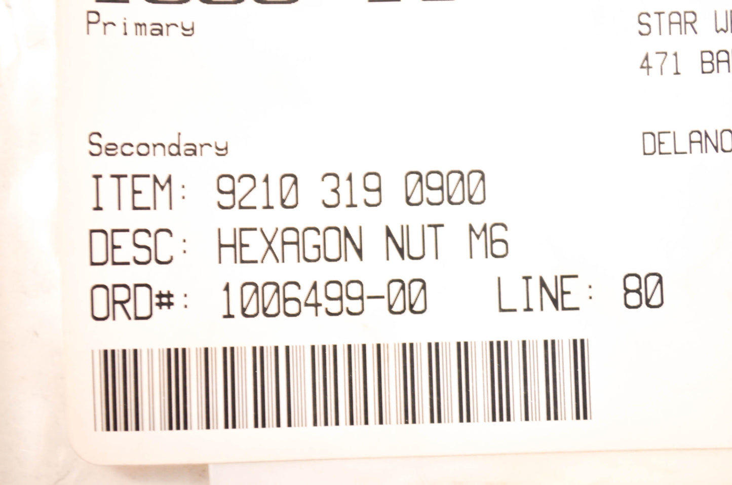 OEM STIHL 9210 319 0900 Hex Nut M6 Qty 2 NOS