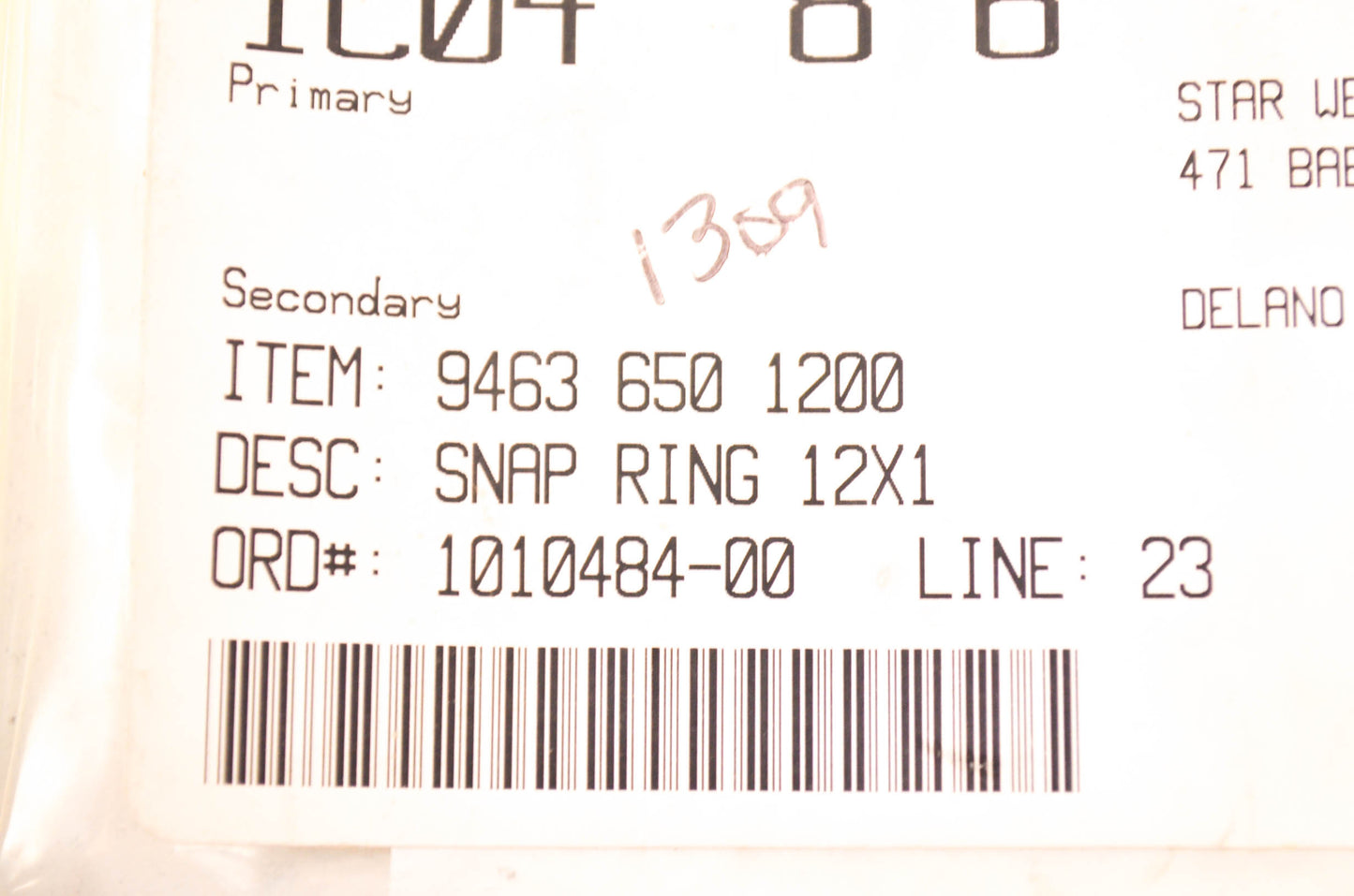 New OEM STIHL Snap Ring 12x1 QTY 2 NOS