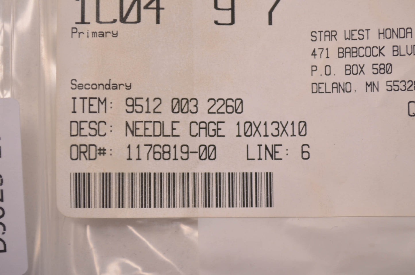 New OEM STIHL Bearing 10X13X10 NOS