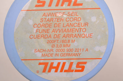 New OEM STIHL Starter Cord 3.0mm x 200 ft NOS