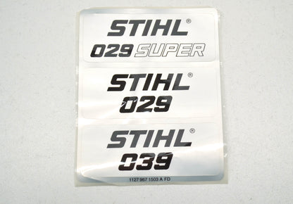 New OEM STIHL 029 Super 039 Chainsaw Logo Sticker Kit NOS