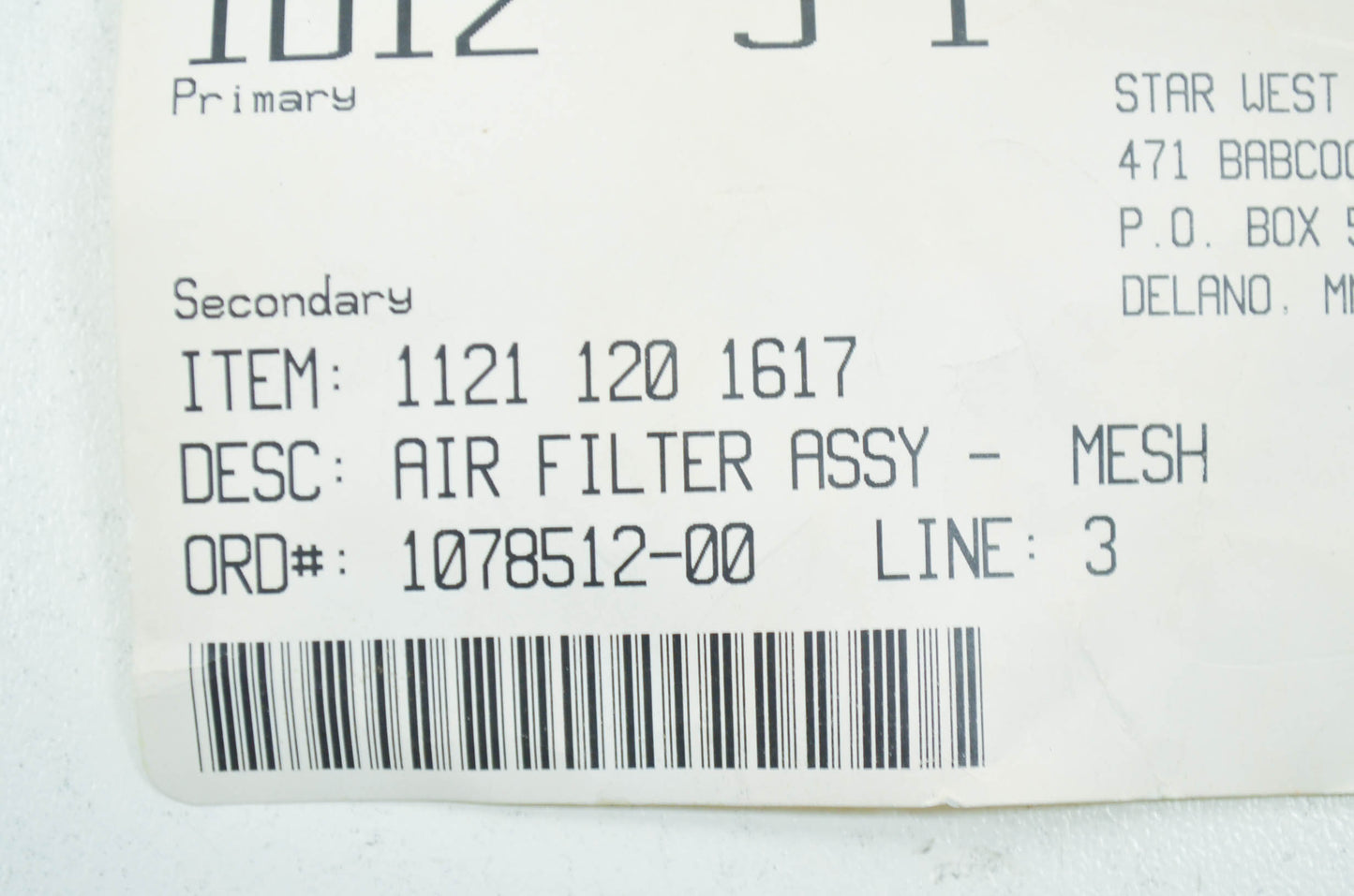 OEM STIHL 1121 120 1617 Chainsaw Air Filter NOS
