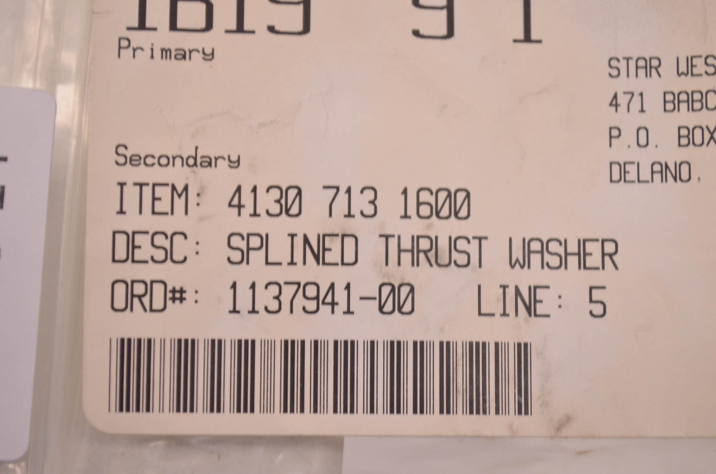 New OEM STIHL Splined Thrust Washer NOS