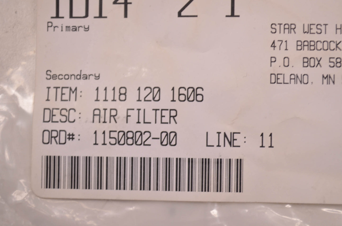 OEM STIHL 1118 120 1606 Air Filter NOS