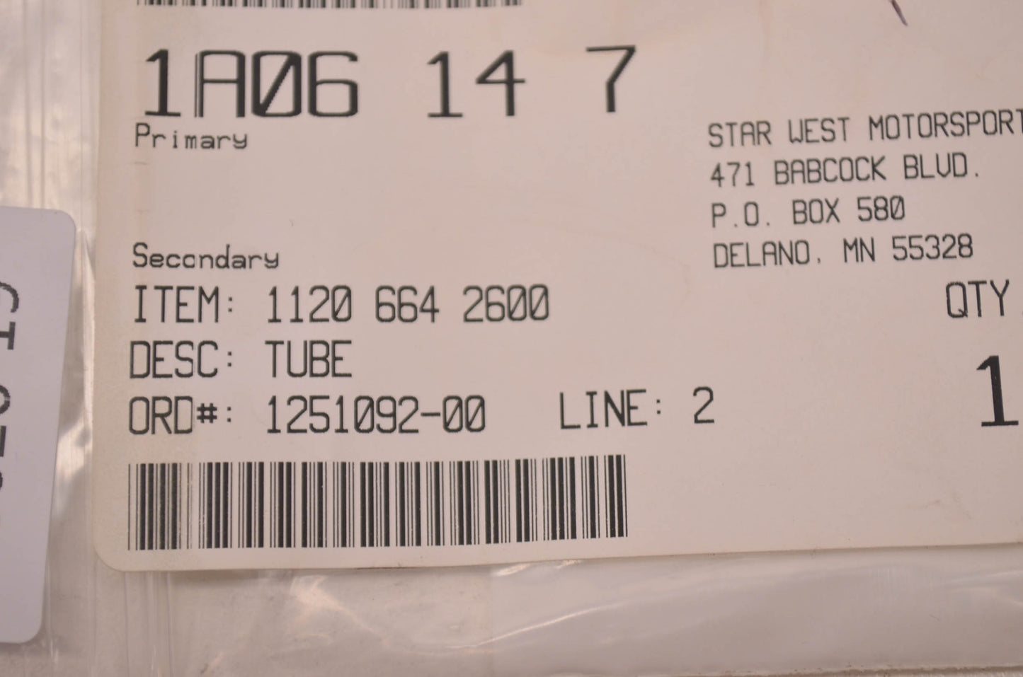 OEM STIHL 1120 664 2600 Tube NOS