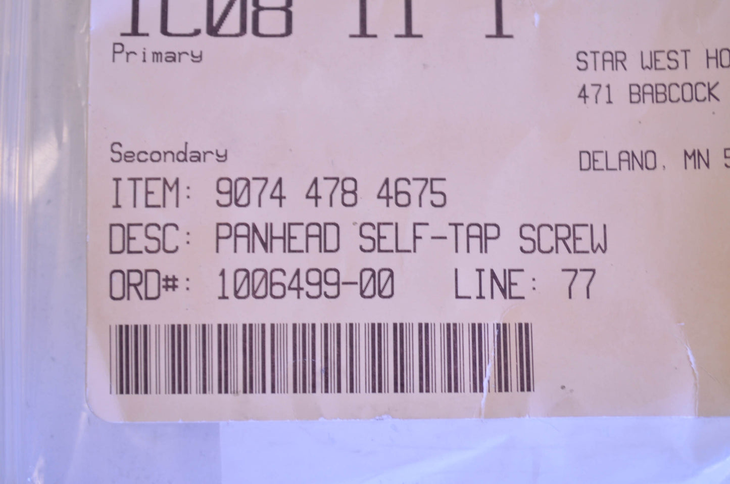 OEM STIHL 9074 478 4675 Panhead Self Tapping Screw Qty 5 NOS