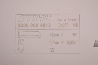 New OEM STIHL 16' 3/8P Rollomatic Chainsaw Guide Bar NOS