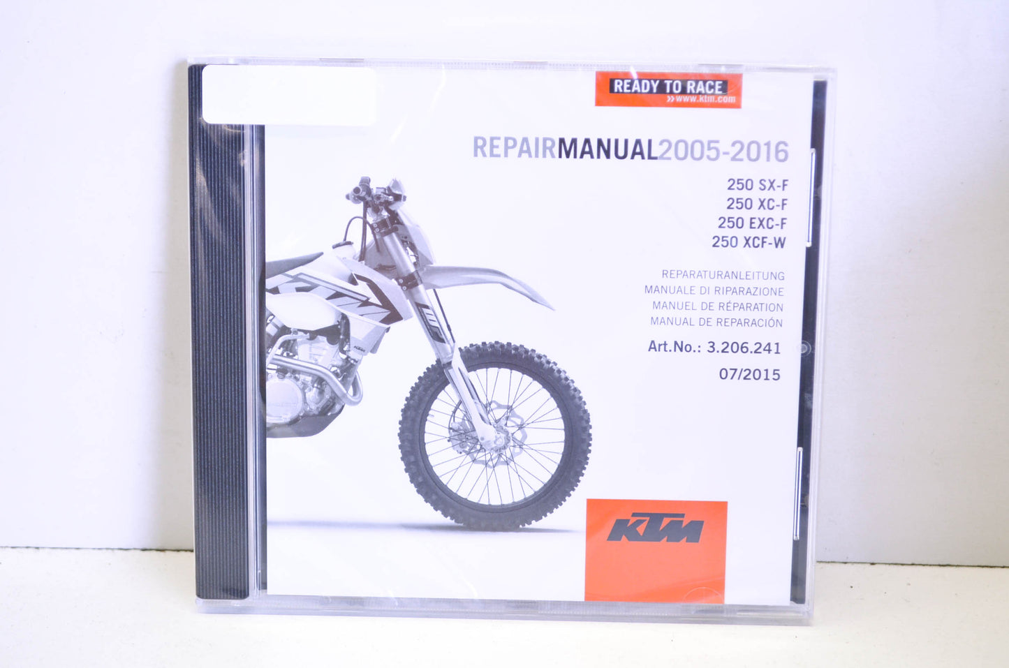 New OEM KTM 2005-2016 250 SX-F, 250 XC-F, 250 EXC-F, 250 XCF-W Repair Manual CD