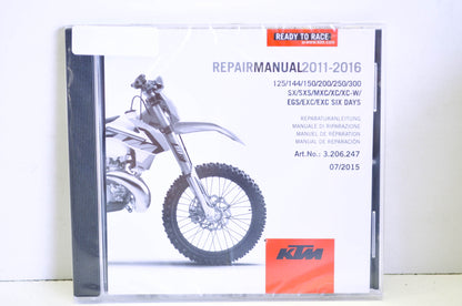 2011-2016 125-300 Repair Manual CD Disc NOS
