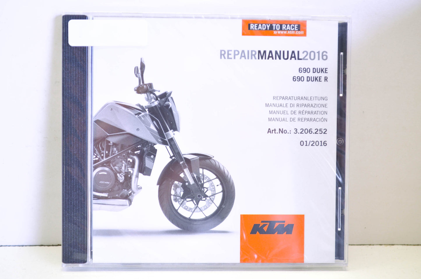 New OEM KTM 2016 690 Duke, 690 Duke R Repair Manual CD Disc NOS