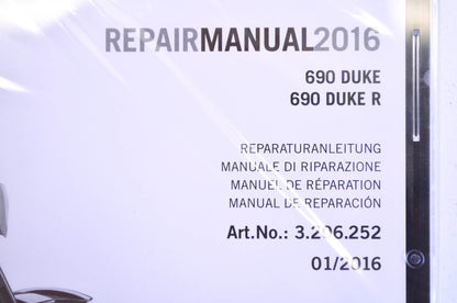 New OEM KTM 2016 690 Duke, 690 Duke R Repair Manual CD Disc NOS
