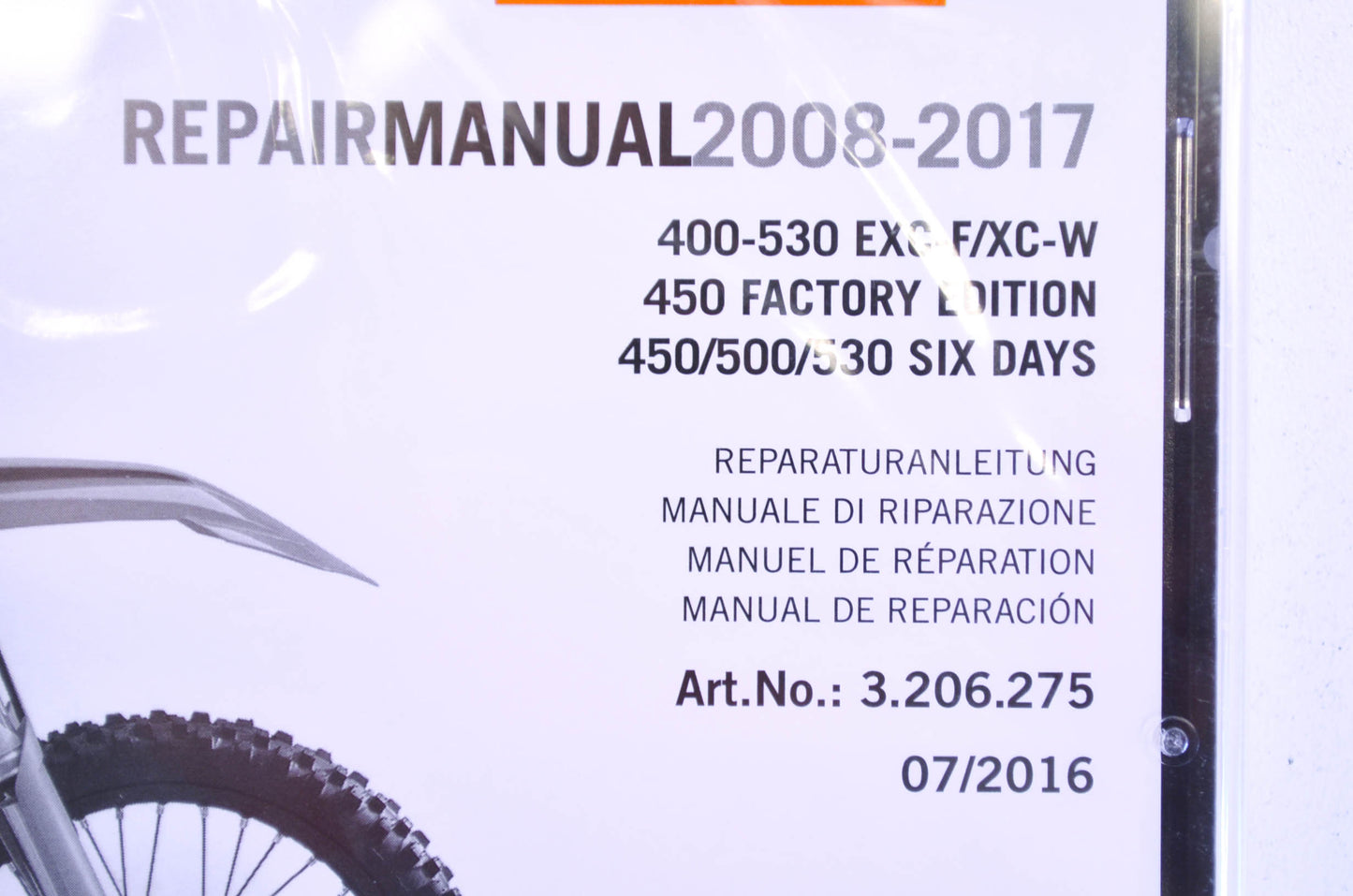 New OEM KTM 2008-2017 400-530 EXC-F/XC-W, 450 Factory Edition, 450/500/530 SIX D