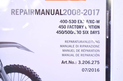 New OEM KTM 2008-2017 400-530 EXC-F/XC-W, 450 Factory Edition, 450/500/530 SIX D