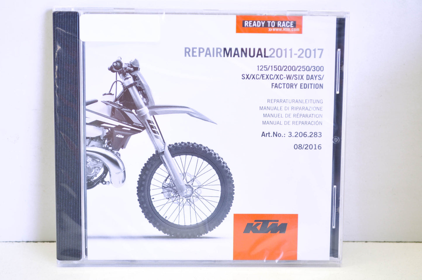 2011-2017 125-300 SX/XC/EXC/XC-W/ SIX DAYS Factory Edition Repair Manual CD Disc