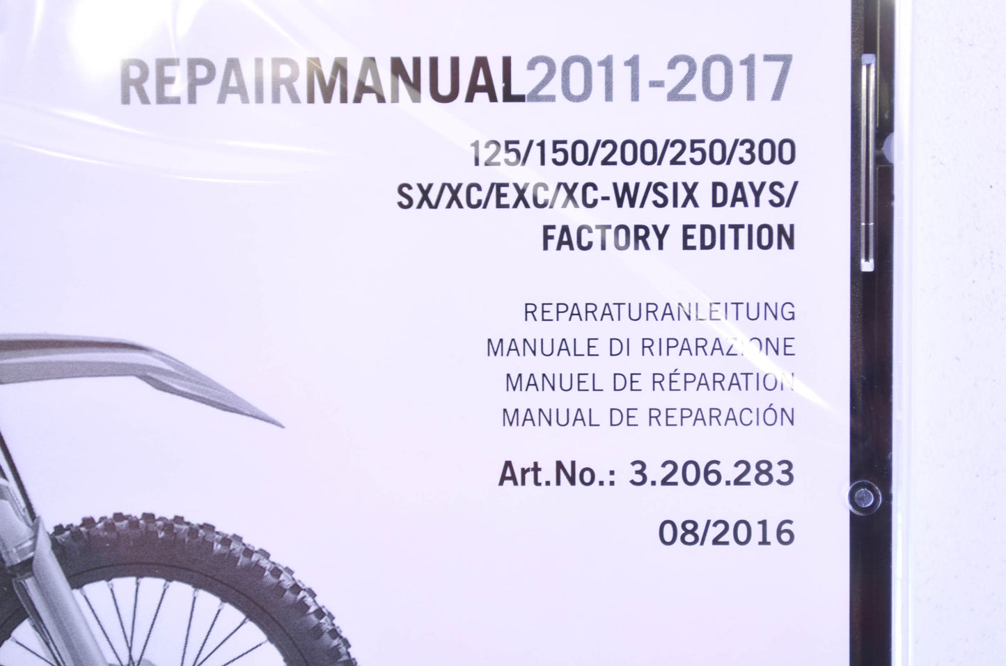 2011-2017 125-300 SX/XC/EXC/XC-W/ SIX DAYS Factory Edition Repair Manual CD Disc