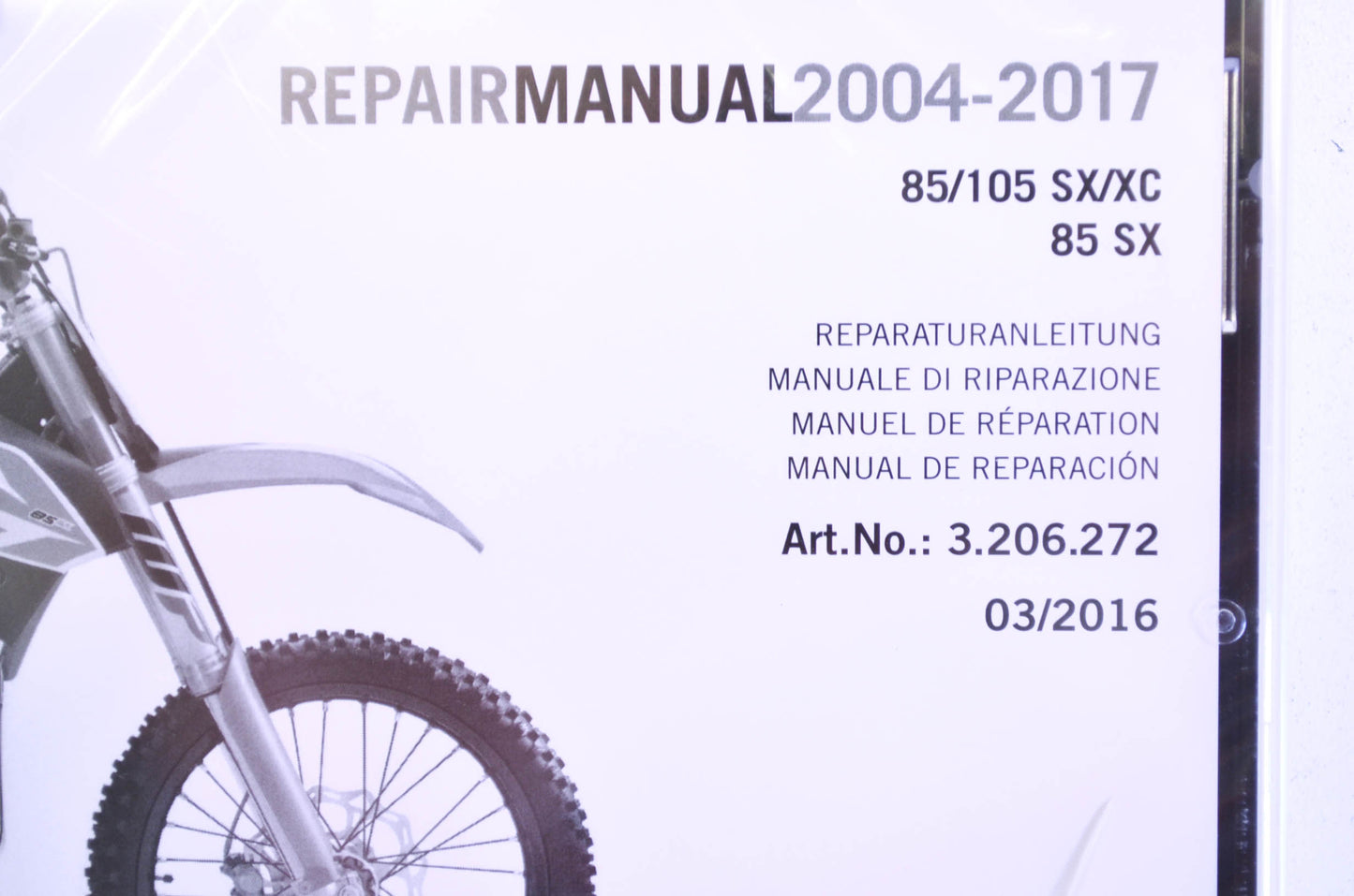 2004-2017 85/105 SX-XC, 85 SX Repair Manual CD Disc NOS