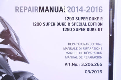 New OEM KTM 2014-2016 1290 Super Duke R/Special Edition GT Repair Manual CD Disc