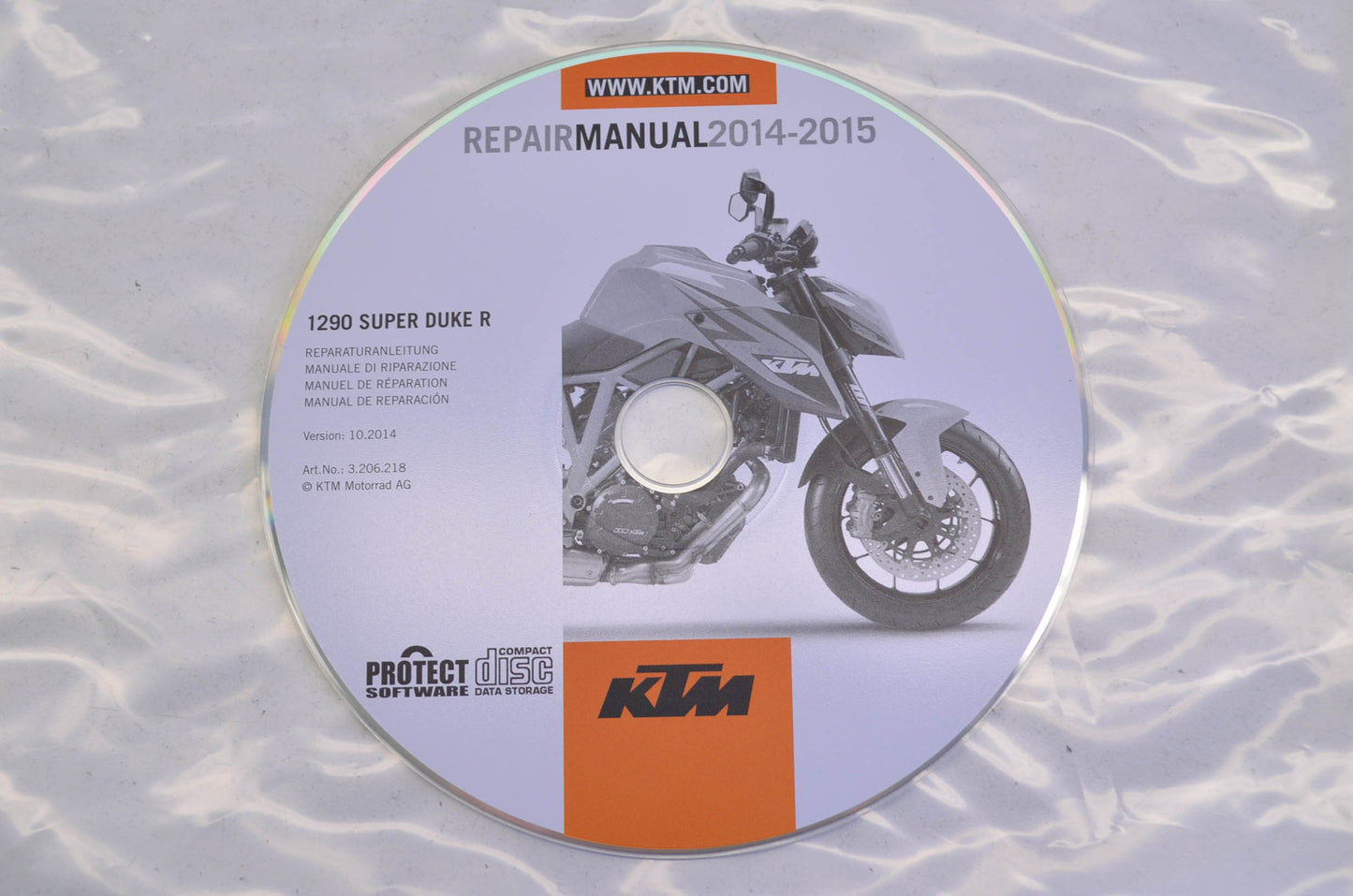 OEM KTM 3206218 2014-2015 1290 Super Duke R Repair Manual CD Disc