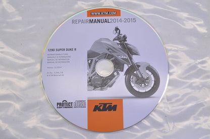 OEM KTM 3206218 2014-2015 1290 Super Duke R Repair Manual CD Disc